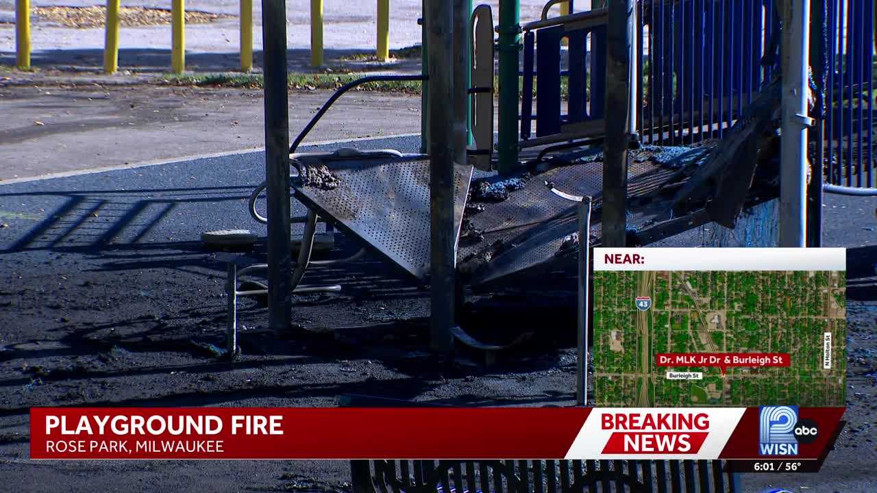 Fire at Milwaukee park melts playground equipment — WISN 12 Milwaukee, Land O' Lakes Community news