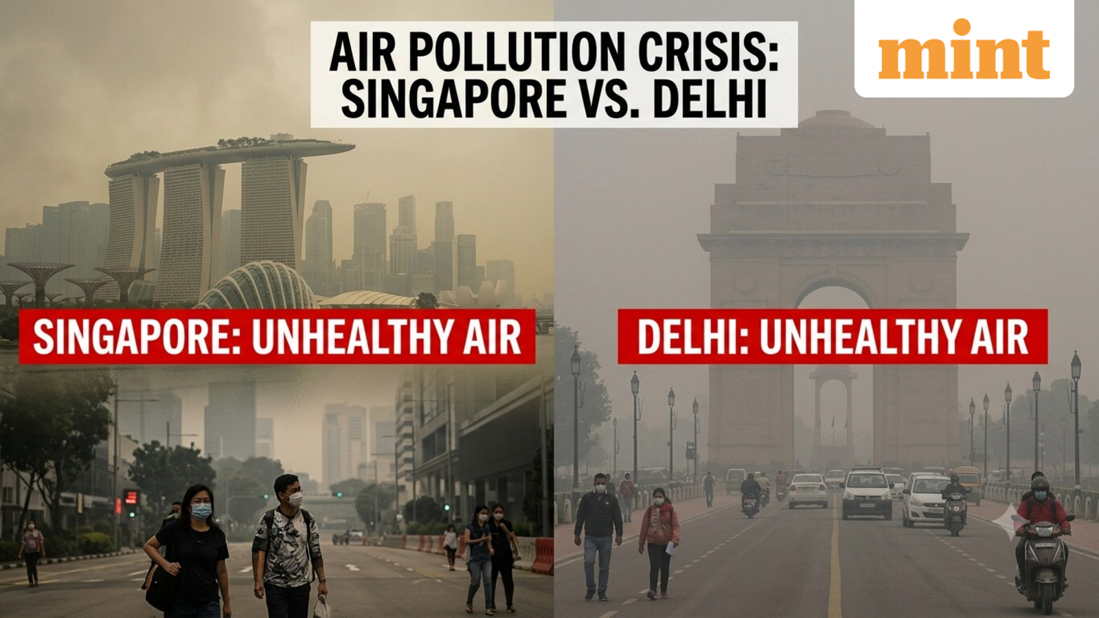 Delhi braces for GRAP curbs as AQI soars; Singapore battles wildfire haze. How do the two compare? — Mint India, Land O' Lakes Technology news